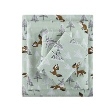 Cozy Soft 100 Cotton Flannel Animal Print Sheet Set, Warm Cold Weather Bedding,