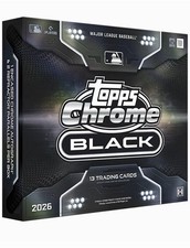2026 Topps Chrome Black Baseball Hobby Box Factory Sealed LOT OF 4