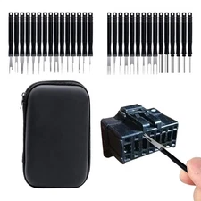 30Pcs Terminal Pin Removal Tool Kit Extractor Electrical Wire Connector Release