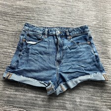 American Eagle Shorts Size 6 Womens Mom Short High Rise Blue Denim