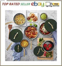 Member's Mark 11-Piece Modern Ceramic Cookware Set (Assorted Colors)