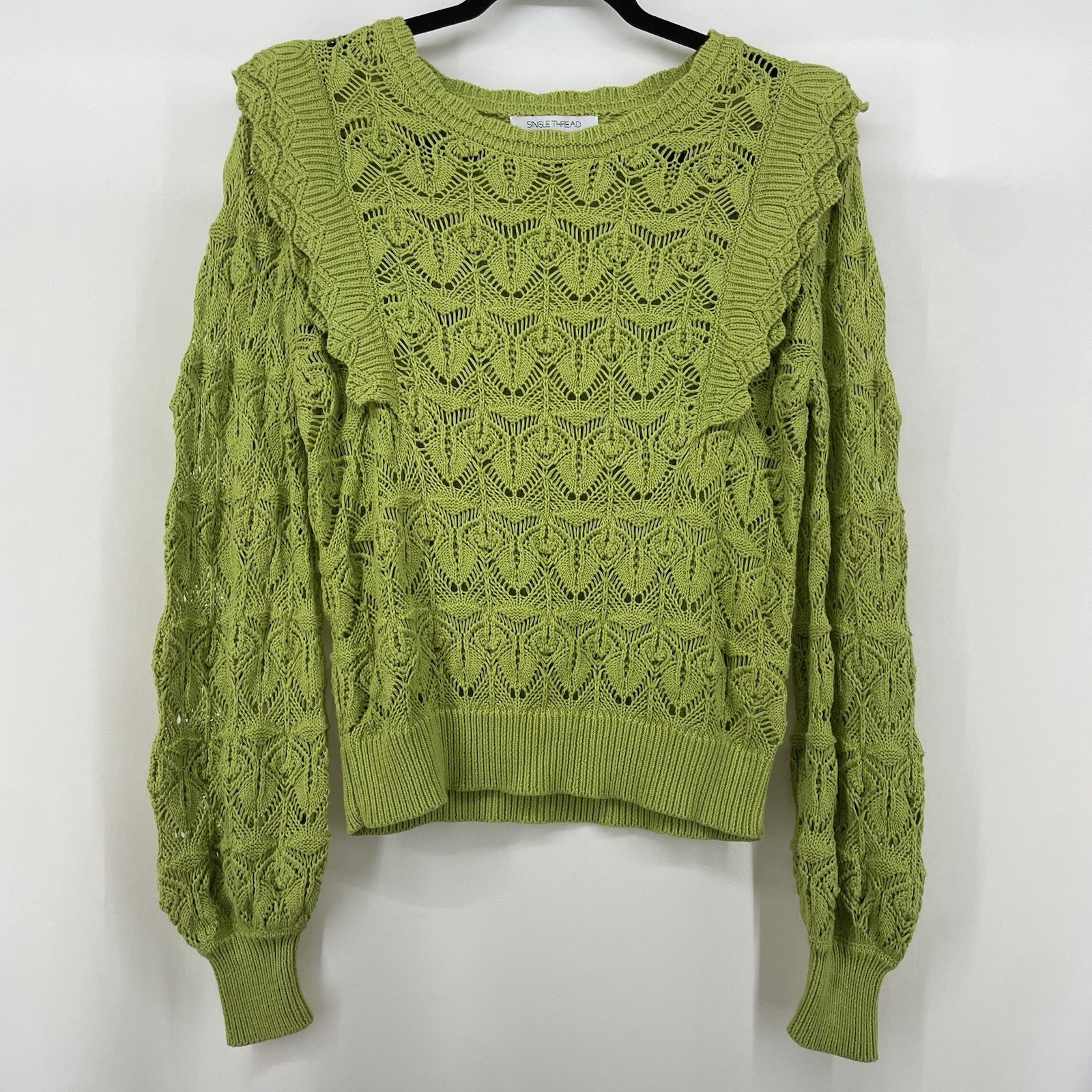 Single Thread Size S Pullover Crewneck Sweater Pe… - image 1