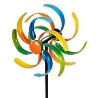 Gartenstecker Windrad 23/107 Cm Bunt Metall Formano Windspiel 571397 Gartendeko