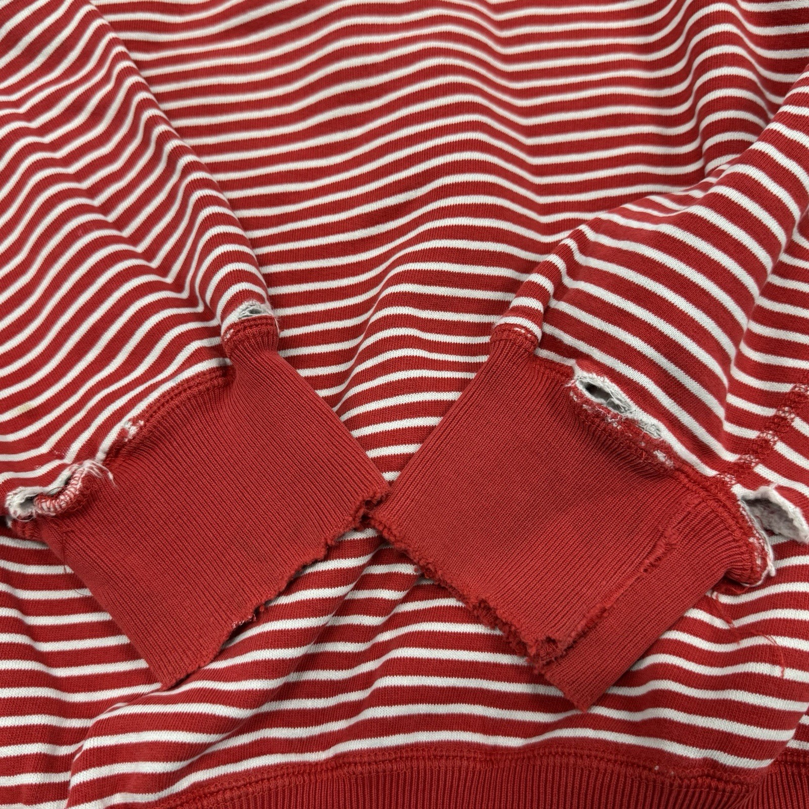 Polo Ralph Lauren vintage felpa a righe rosso bianco rosso pony anni 90