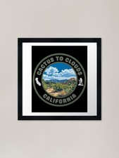 Cactus To Clouds California Framed  Framed Wall Art Poster Canvas Print Picture