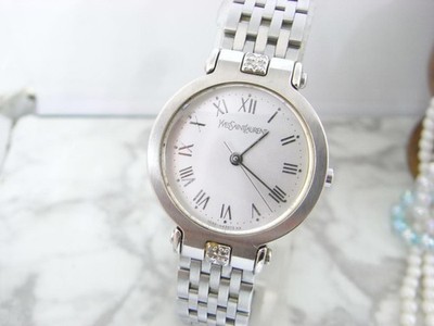 Yves Saint Laurent YSL Diamond Round Watch in Excellent Condition