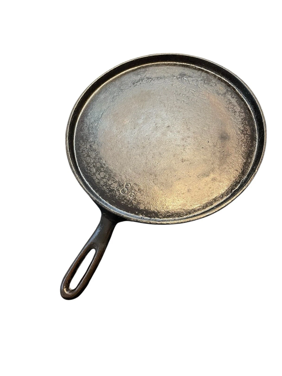 Vtg Early WAGNER WARE SIDNEY -O- NO. 8 G Cast Iron Griddle Skillet
