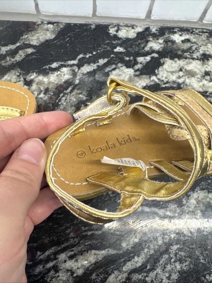 Sandalias Koala Niños Dorado Brillante - Niñas Bebé Talla 4 12-18M Foto 4 de 4