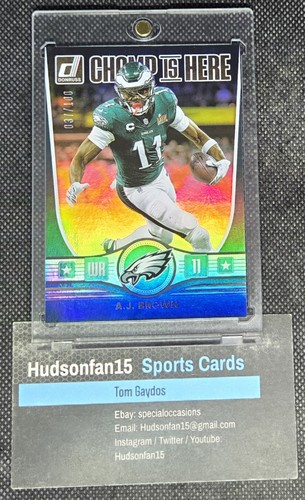 A.J. Brown [Holo] #CIH-AJB 2025 Panini Donruss Champ is Here card