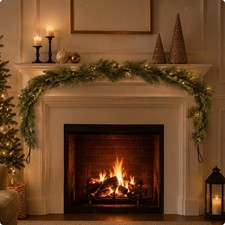 Greenery Faux Artificial Evergreen Garland Lightweight for Doorway Accents