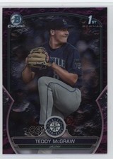 2023 Bowman Draft Chrome Fuchsia Lunar Refractor /199 Teddy McGraw #BDC-73 1k9t