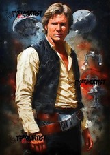 ACEO ATC Sketch - Star Wars - Han Solo - 1/1 - Authenticity Stamp