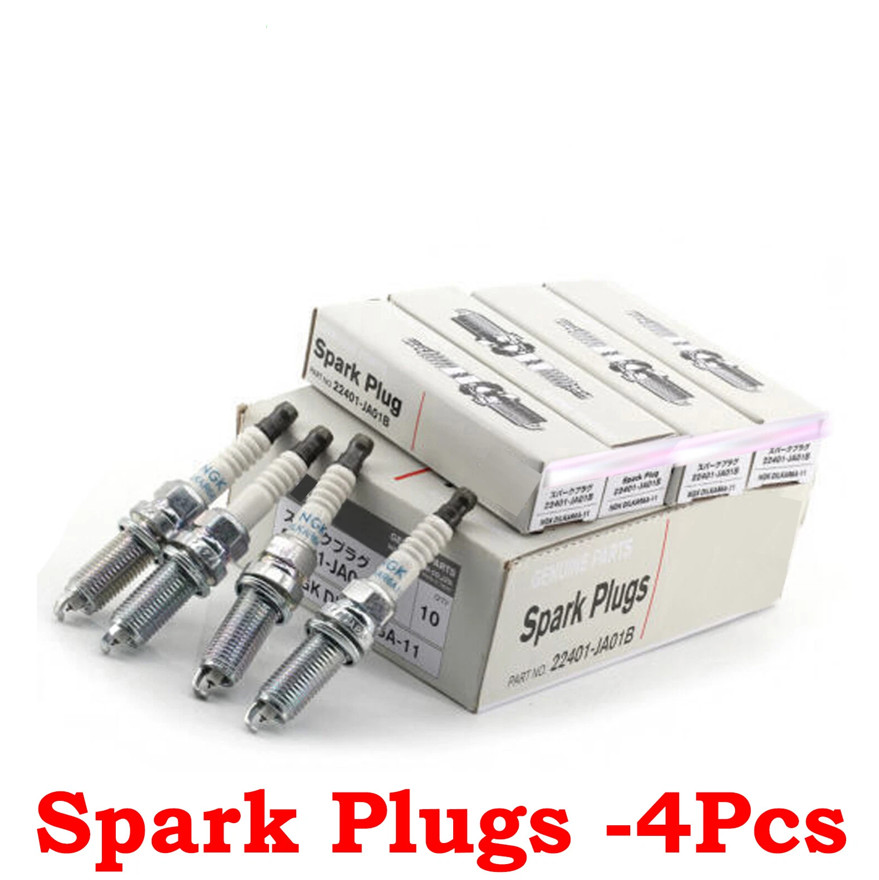 4X NGK 22401-JA01B Spark Plugs For Altima Nissan NV200 Rogue Sentra Cube 07-17