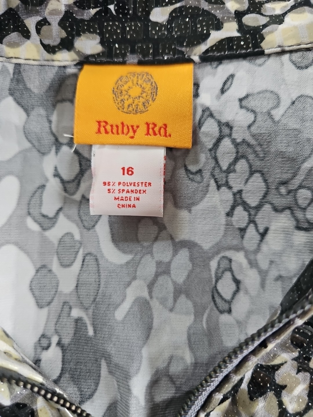 Ruby Rd. Animal Print Full Zip Jacket Size 16 Moc… - image 17