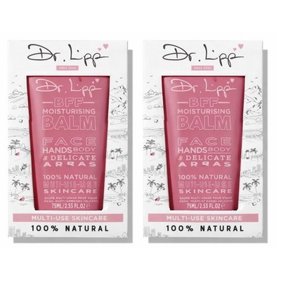 Dr Lipp BFF 100% Natural Balm 75ml Gesicht Hand Körper Hautpflege 2er Pack