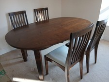 Laura Ashley Chestnut Garrat Extending Dining Table & 4 Chairs