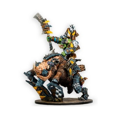 Kromlech Sci-Fi Orc Mini Orc Wild Tribez Warchief Auf Cyboar SW (Neu)