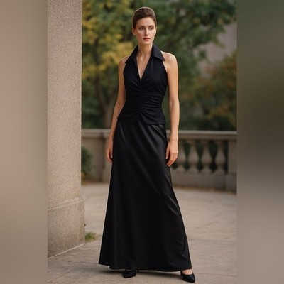 Tadashi Shoji Vintage Collar Taffeta Ruched Sleeveless Gown 90s Y2K | eBay Tadashi Shoji Vintage Collar Taffeta Ruched Sleeveless Gown 90s Y2K | eBay