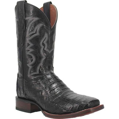 Dan Post Kingsly Caiman Krokodilleder Schwarz Western Cowboy Stiefel (USA Größe)
