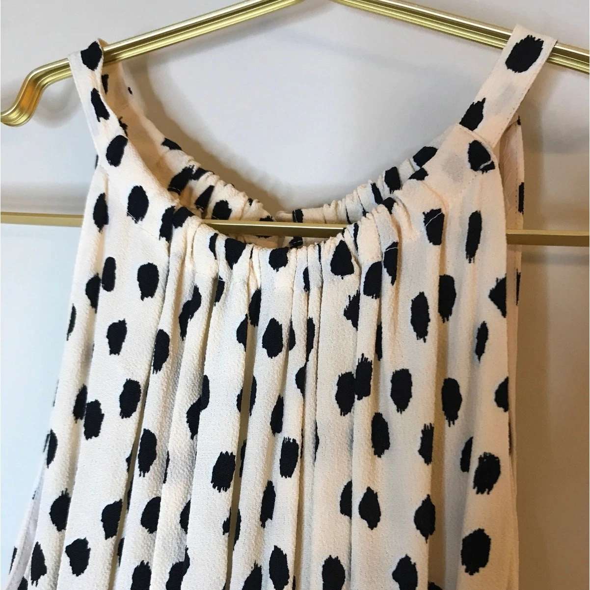 Abito Kate Spade leopardato a pois cravatta schiena 4 fai una passeggiata sul lato selvaggio viscosa