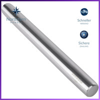 Edelstahl Nudelholz Teigroller Anti-Rost 40 Cm BackzubehöR FüR Pizza Kuchen