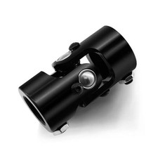 Steering Universal Joint 1" Round x 1" Round Single U Joint Shaft,Total Black