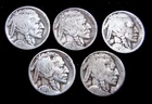 1916-S BUFFALO NICKELS *LOT OF 5 COINS* BETTER DATE
