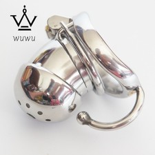 Stainless Steel Male Chastity Device Metal Cage Men Locking Belt Hook Ring