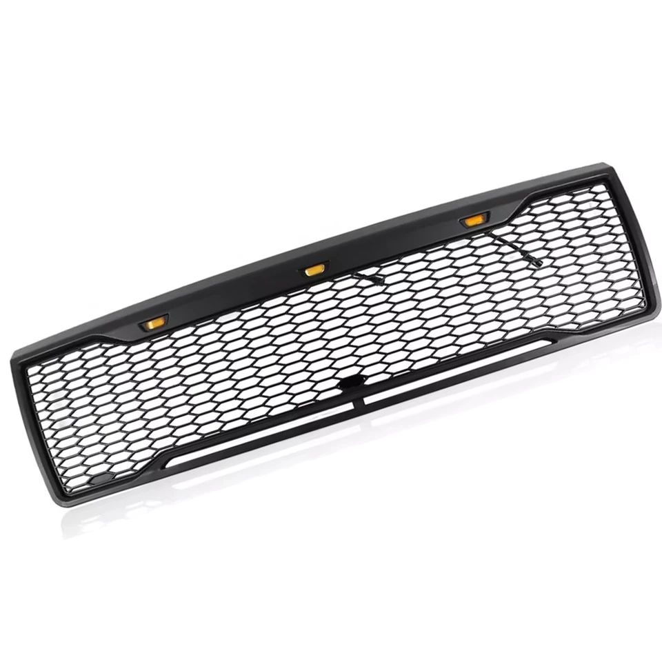 Parrilla delantera estilo malla con luces LED y letras para Ford F150 1992-1996 Foto 4 de 4