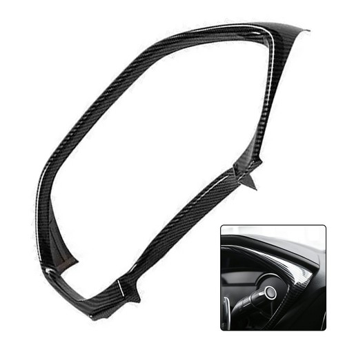 Carbon Fiber Dashboard Trim Cover for Cadillac For CT4 2020 to 2023 Models - Picture 3 of 8