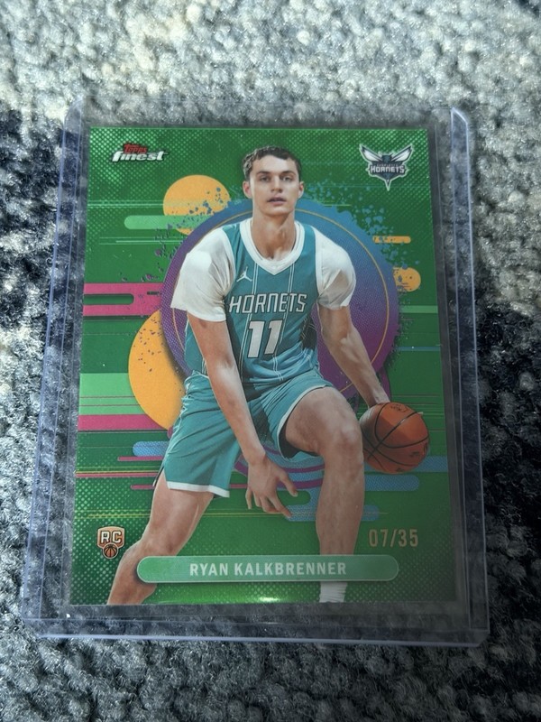 2025-26 Topps Finest Basketball Ryan Kalkbrenner True Green Refractor /35 #123 