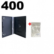 400 STANDARD Black Single DVD Cases 14MM Machinable Quality  400 OPP Bags