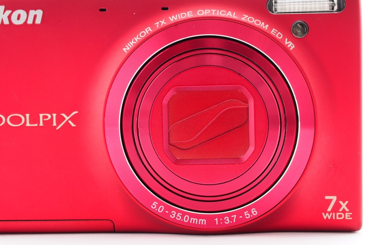 Nikon Coolpix S6100 Super Red Excellent+5 Compact Digital Camera