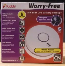 Kidde P4010ACSCO Hardwired Combination Carbon Monoxide & Smoke Alarm w/ Voice