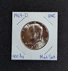 1969-D Kennedy 40% Silver Half Dollar BU/Uncirculated Lot #26K37