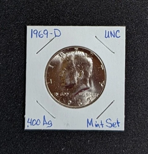 1969-D Kennedy 40% Silver Half Dollar BU/Uncirculated Lot #26K37