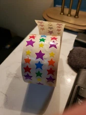 Vintage Roll  Sandylion Stickers Stars Design 80's 83 Squares LOOK!