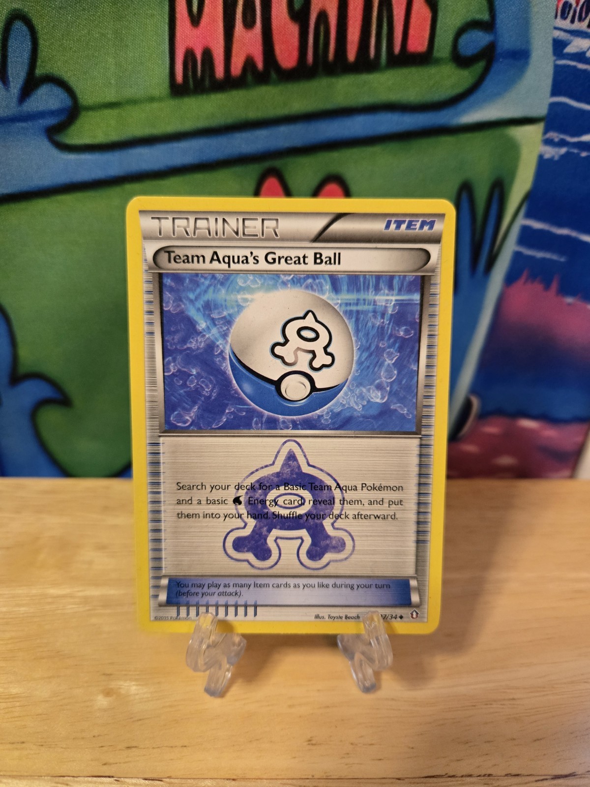 Team Aqua's Great Ball 27/34 - Double Crisis Uncommon 2015 - Pokémon TCG Card NM