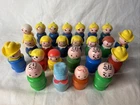 Vintage Fisher Price Little People Mixed Wooden Plastic Figure Lot Of 24 Cowboy