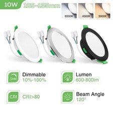 UK LED Recessed Ceiling Light Ultra Slim 3CCT Dimmable Downlight Flat Panel Spot