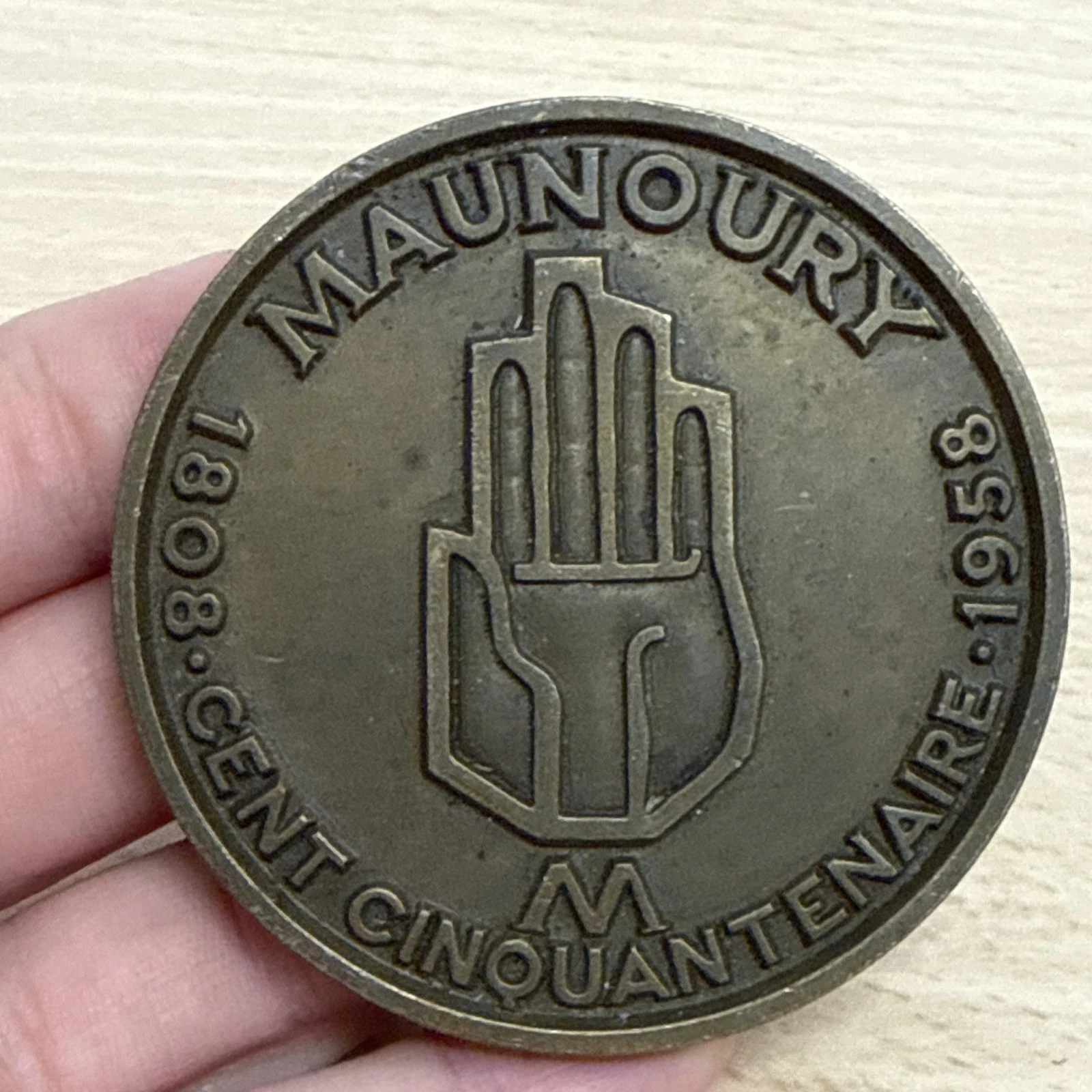 Médaille Maunoury 1808 Cent Cinquantenaire 1958 En Bronze 