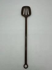 VTG Pedrini Slotted Serving Spoon Plastic Hanging Utensil Italy 13” Brown