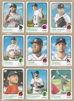 2022 Topps Heritage HOUSTON ASTROS Base Team Set of (16) Altuve Valdez Alvarez