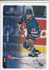 WAYNE GRETZKY AUTO SIGS Silver Signature Hockey Card Upper Deck MVP Rangers!