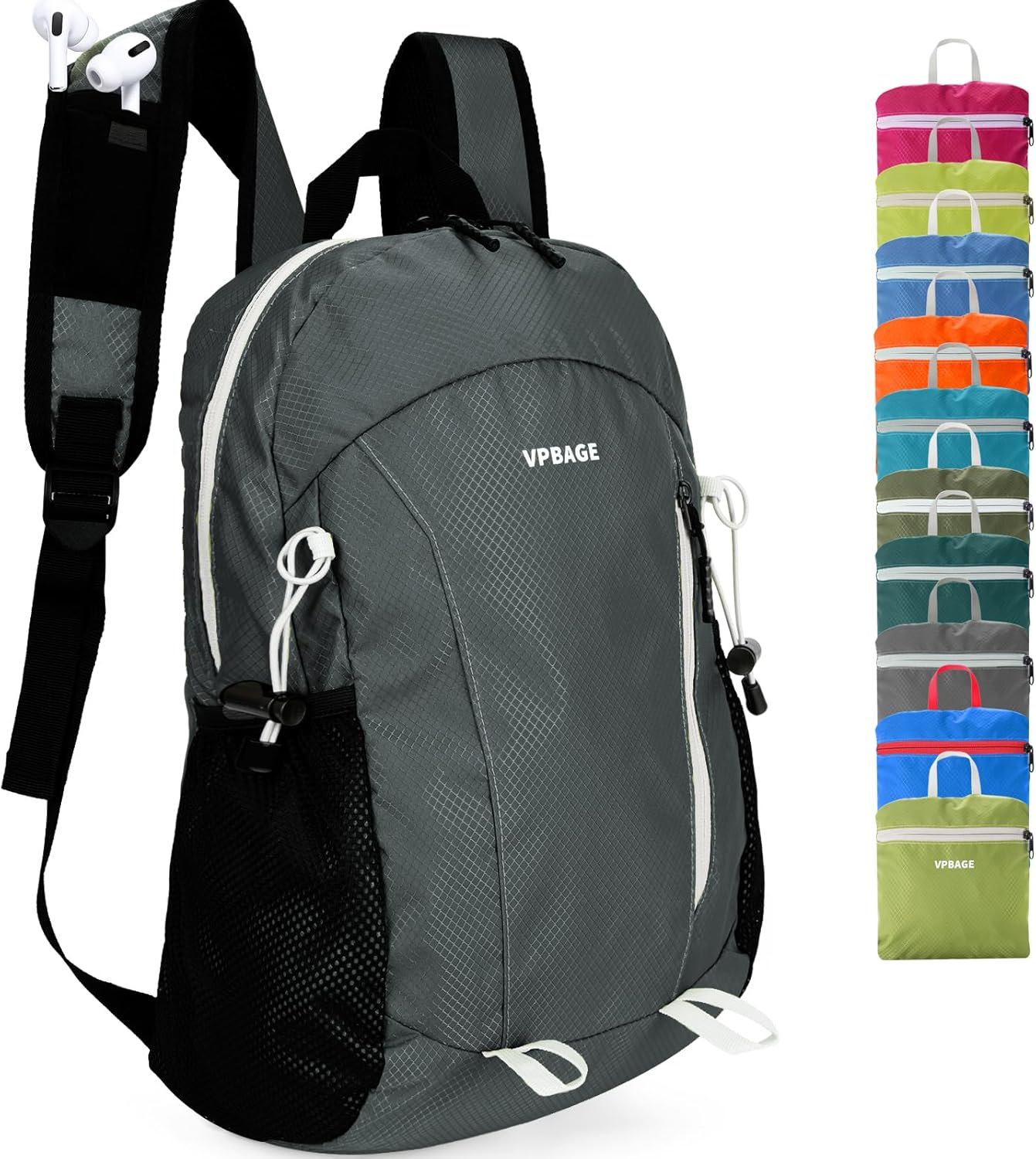 15L Lightweight Water-Resistant Hiking Backpack for Outdoor Travel