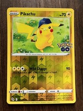REVERSE HOLO Pikachu 028/078 - 2022 Pokemon Go Series Common Card - CLEAN NM