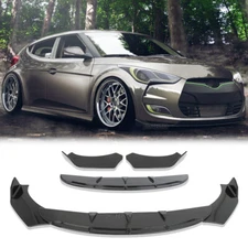 For Hyundai Veloster 2013-2020 Front Bumper Lip Spoiler Splitter Body Kit ABS 