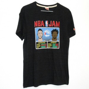Vtg Nba Jam Simmons Embiid 76ers Single Stitch Charcoal Black