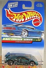 1999 Hot Wheels 946 X-ray Cruiser 24 Lamborghini Diablo Drk Green Wchrome 5sp 1999 Hot Wheels 946 X-ray Cruiser 24 Lamborghini Diablo Drk Green Wchrome 5sp