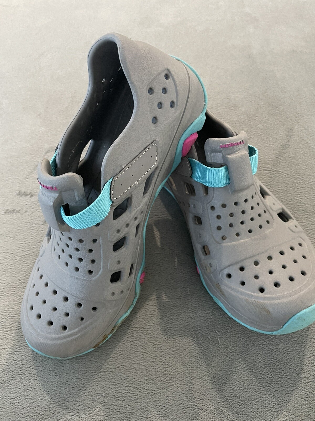 Sandali sportivi Merrell bambina Hydro Canyon casual grigi traspiranti piatti grandi bambini 3